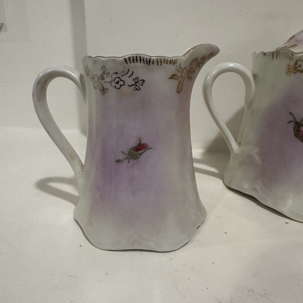 Hutschenreuther Germany Hand Painted Sugar & Creamer Set – Signed 1992 Floral - Picture 10 of 15